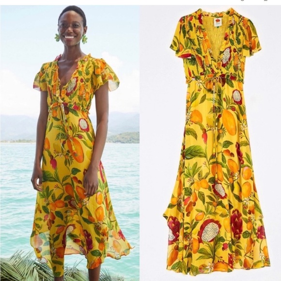 NWT Farm Rio Fruit Livers Maxi Dress - Picture 2 of 6